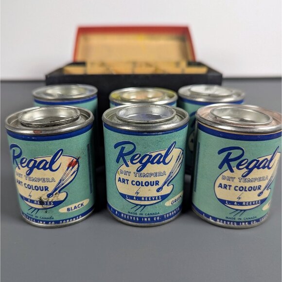 Regal Dry Tempera Art 6 Colour Paint Set Vintage Painting Kit - Picture 1 of 7